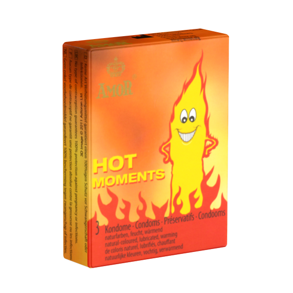 Amor «Hot Moments» 3 heiße Kondome für ein erregendes Erlebnis
