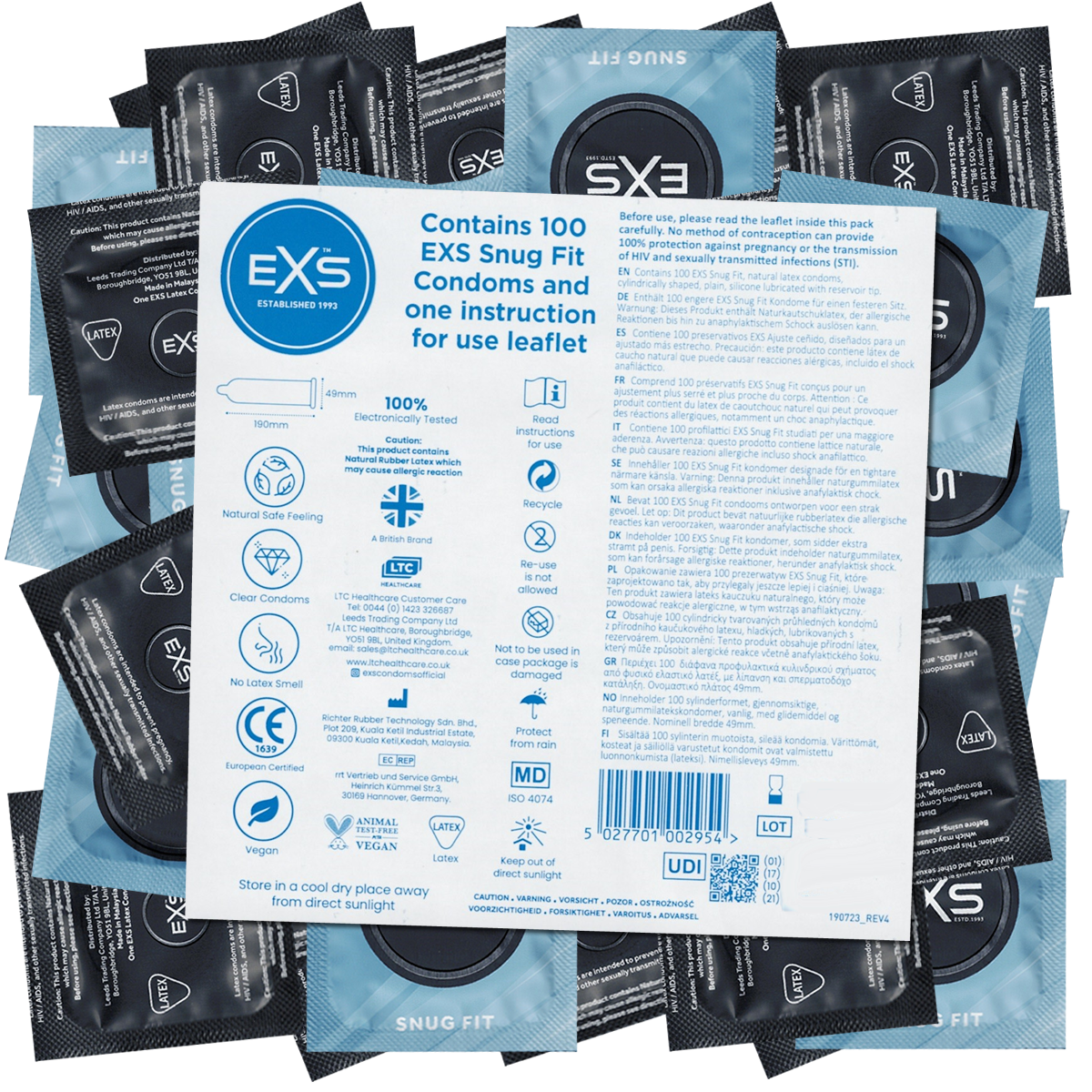 EXS Vorratsbeutel «Snug Fit» Closer Fitting, 100 extra kleine Kondome