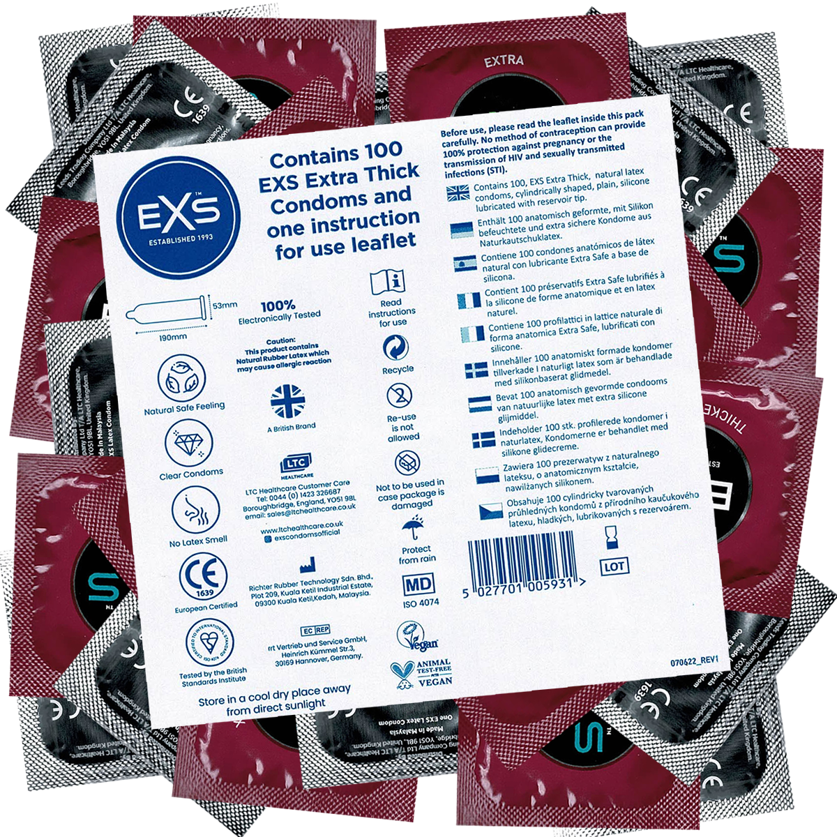 EXS Vorratsbeutel «Extra Thick» 100 verstärkte Kondome