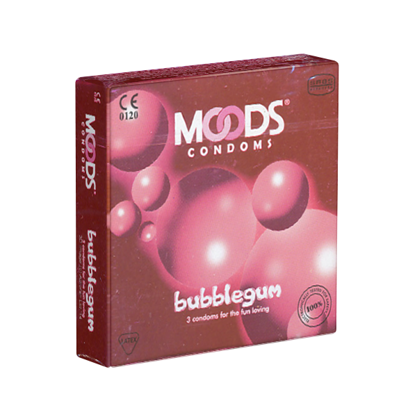MOODS «Bubblegum Condoms» 3 coole Kaugummi-Kondome für mehr Spaß zu zweit