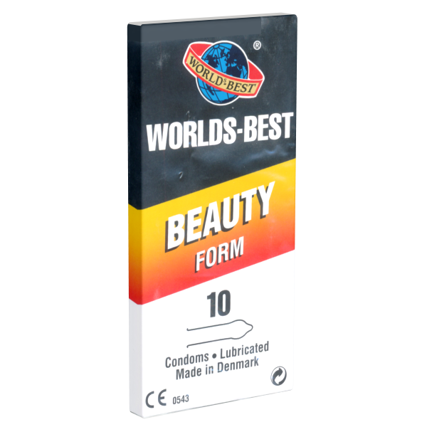 Worlds Best «Beauty Form» 10 etwas größere Kondome mit geformtem Ende