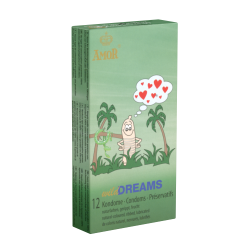 Amor «Wild Dreams» 12 gerillte Kondome für Stimulation bei jedem Stoß