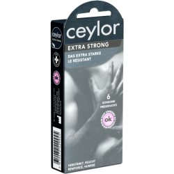 Ceylor «Extra Strong» 6 verstärkte Kondome, verpackt im hygienischen Dösli