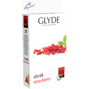 Glyde Slimfit Strawberry: rote Erdbeerkondome in Größe XS