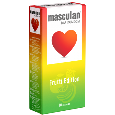 Masculan «Frutti Edition» 10 fruchtige Kondome in drei Trendfarben
