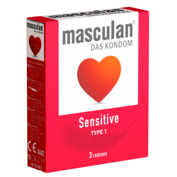 Masculan «Typ 1» (sensitive) 3 zarte rosa Kondome für sinnliche Momente