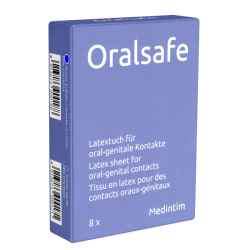 MedIntim «Oral Safe Erdbeer» Latexschutztuch mit Erdbeeraroma 8er-Pack