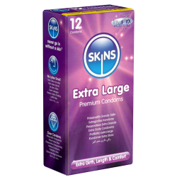 Skins «Extra Large» 12 XXL Kondome aus kristallklarem Latex - ohne Latexgeruch