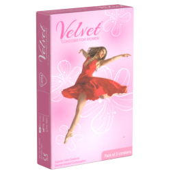 Velvet «Condoms for Women» 3 extra feuchte Frauenkondome (Femidom) aus Latex