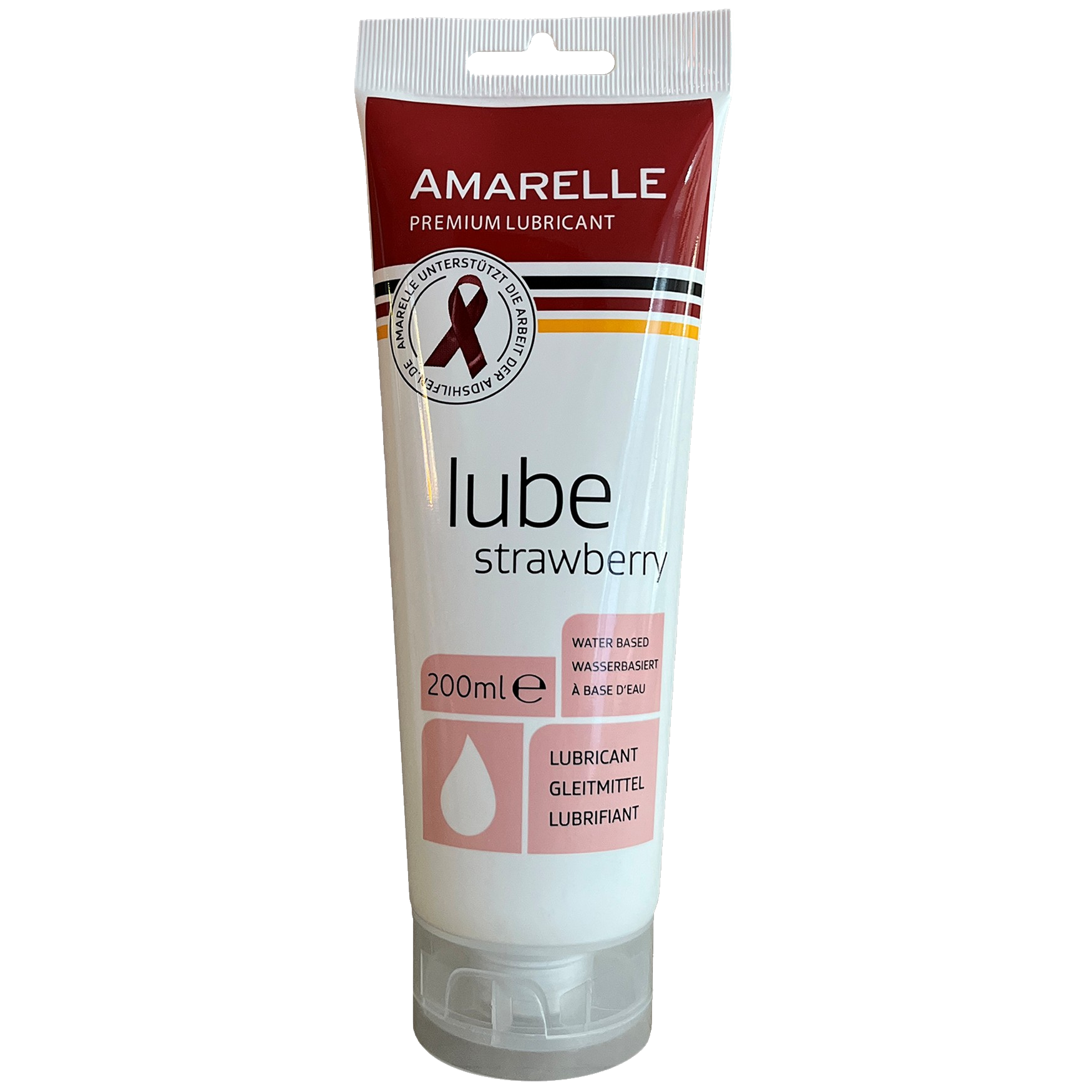 Amarelle «Lube Strawberry» 200 ml water-based lubricant and massage gel with strawberry aroma