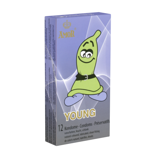 Amor «Young» 12 youth condoms for the slim penis