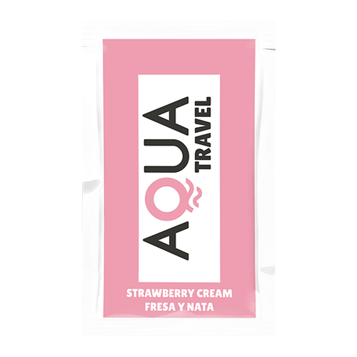 AQUA «Travel» Strawberry Cream, 6ml wasserbasiertes Gleitgel mit Geschmack für Oralverkehr