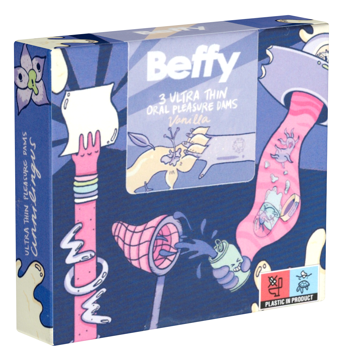 Asha «Beffy Oral Pleasure Dam» 3 Lecktücher mit Vanillearoma