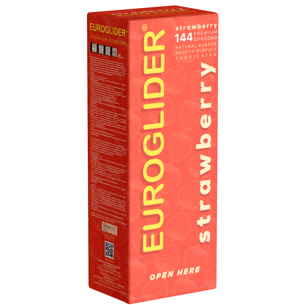 Asha «Euroglider Strawberry» 144 strapazierfähige Profi-Kondome