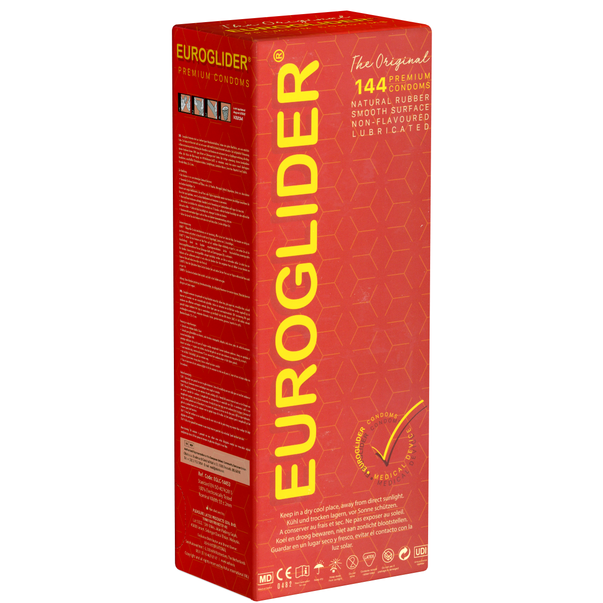 Asha «Euroglider» 144 durable and professional condoms