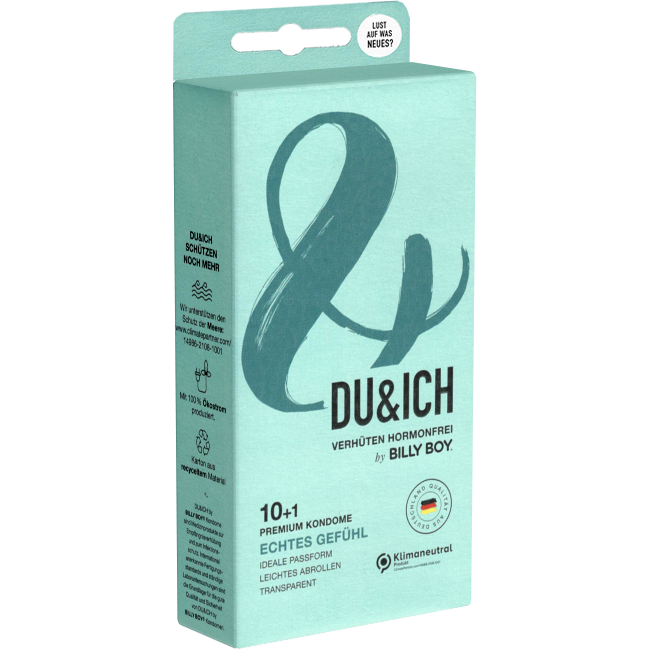Billy Boy «Du & Ich: Echtes Gefühl» (real feeling) 10 + 1 premium condoms for hormone free contraception