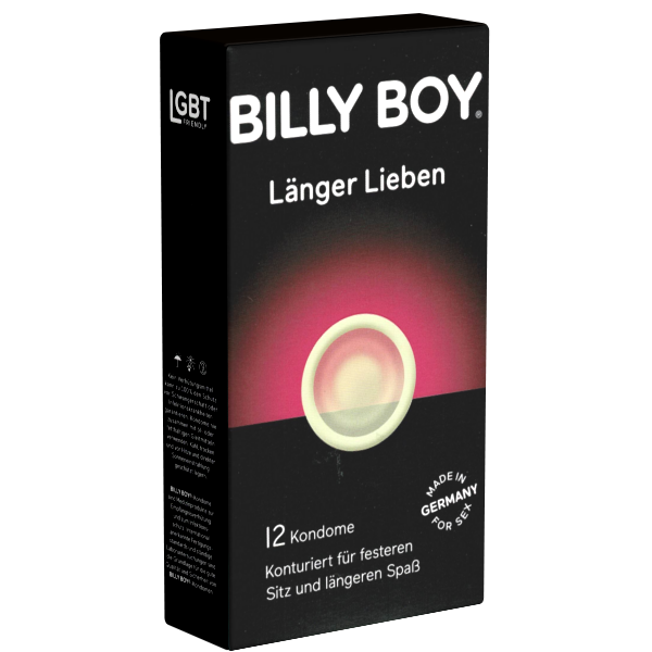 Billy Boy «Länger Lieben» (Long Love) 12 condoms for long love - without chemicals