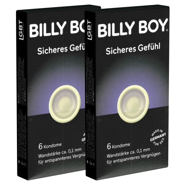 Billy Boy «Sicheres Gefühl» 2 x 6 Power-Kondome für starken Sex (Doppelpack!)