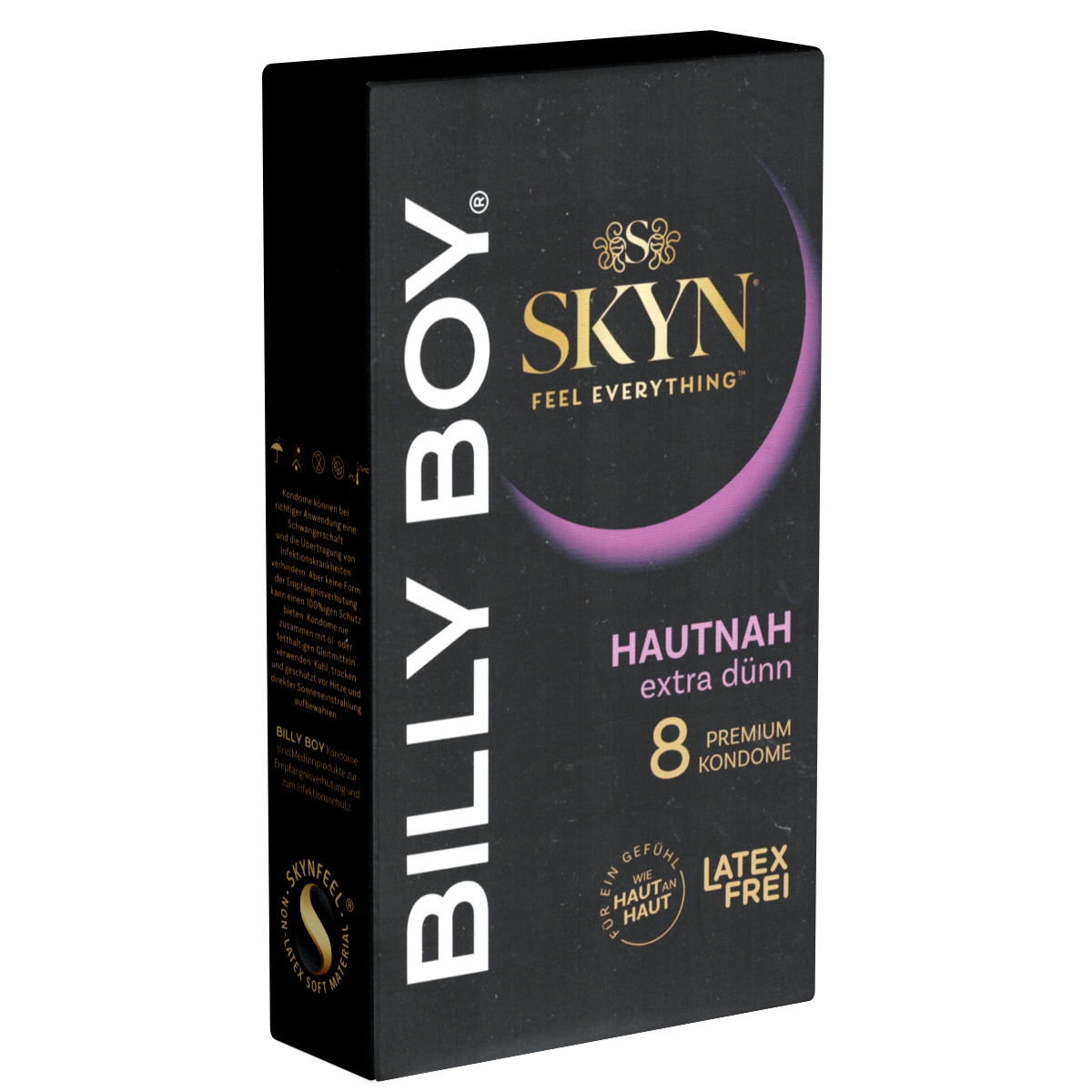 Billy Boy «SKYN» Hautnah (Sensual), 8 latex free condoms, made of polyisoprene