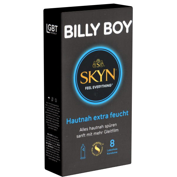 Billy Boy «SKYN» Hautnah Extra Feucht, 8 latexfreie Kondome mit viel Gleitgel