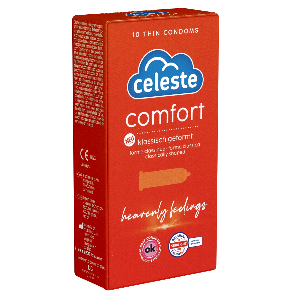 Celeste «Comfort» 10 classic condoms for heavenly feelings