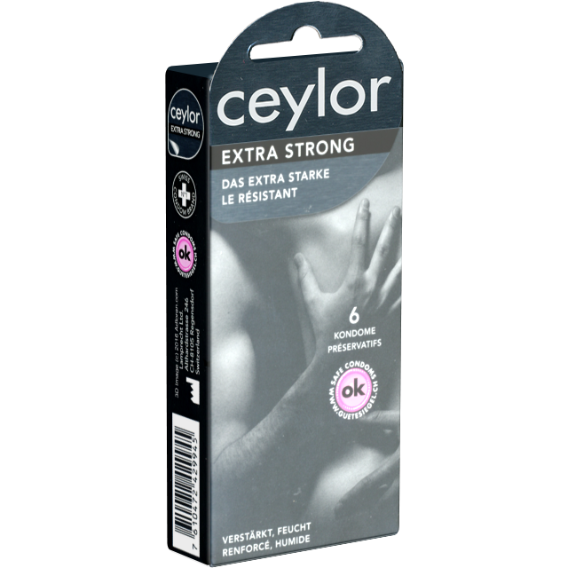 Ceylor «Extra Strong» 6 verstärkte Kondome, verpackt im hygienischen Dösli