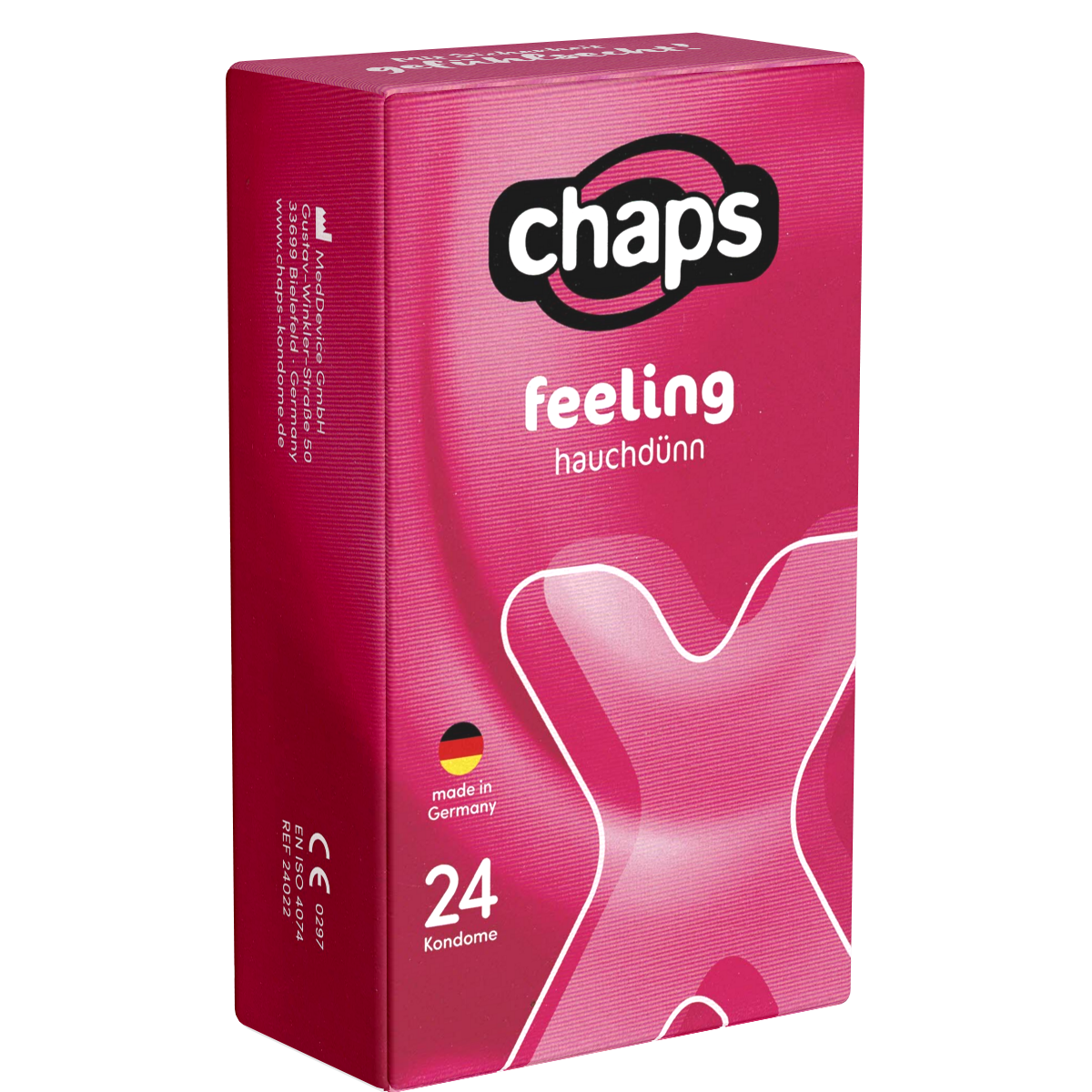 Chaps «Feeling» (Hauchzart, Rosé) 24 unvergleichlich zarte Kondome