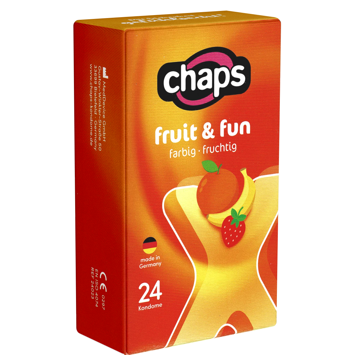 Chaps «Fruit & Fun» 24 farbige, fruchtige und aromatisierte Kondome