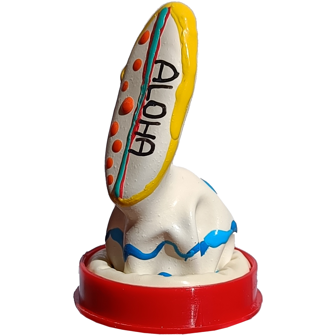 Novelty condom with figure «Surfboard» 1 piece, hand painted