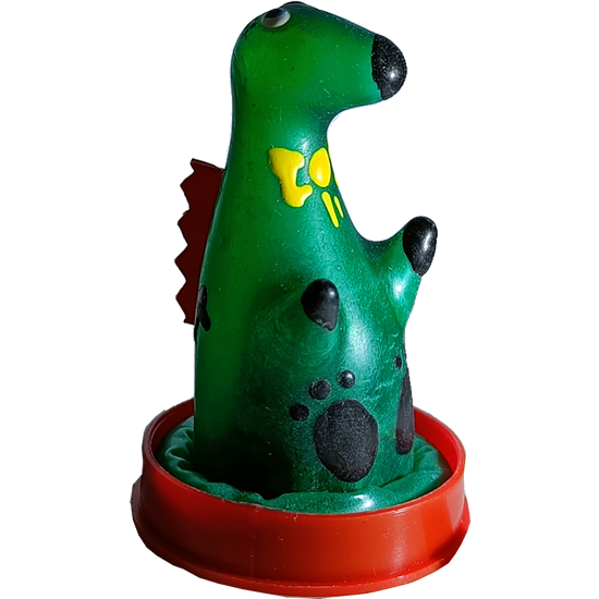 Novelty condom mit figure «Dragon» 1 piece, hand painted