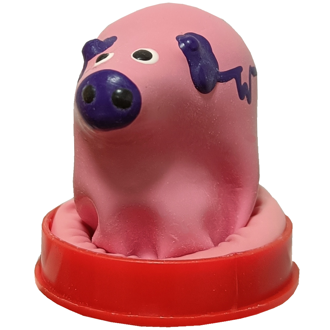 Novelty condom with figure «Pig» 1 piece, hand painted