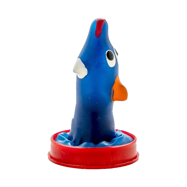 Novelty condom with figure «Dolphin» 1 piece, hand painted