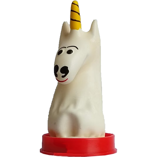Novelty condom with figure «Unicorn» 1 piece, hand painted