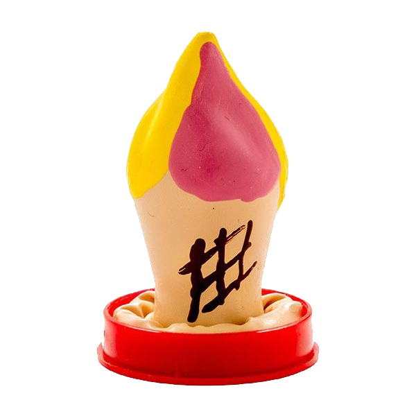 Novelty condom with figure «Ice cream» 1 piece, hand painted