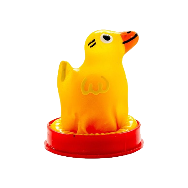 Novelty condom mit figure «Duck» 1 piece, hand painted