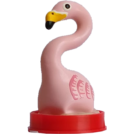 Novelty condom with figure «Pink flamingo» 1 piece, hand painted