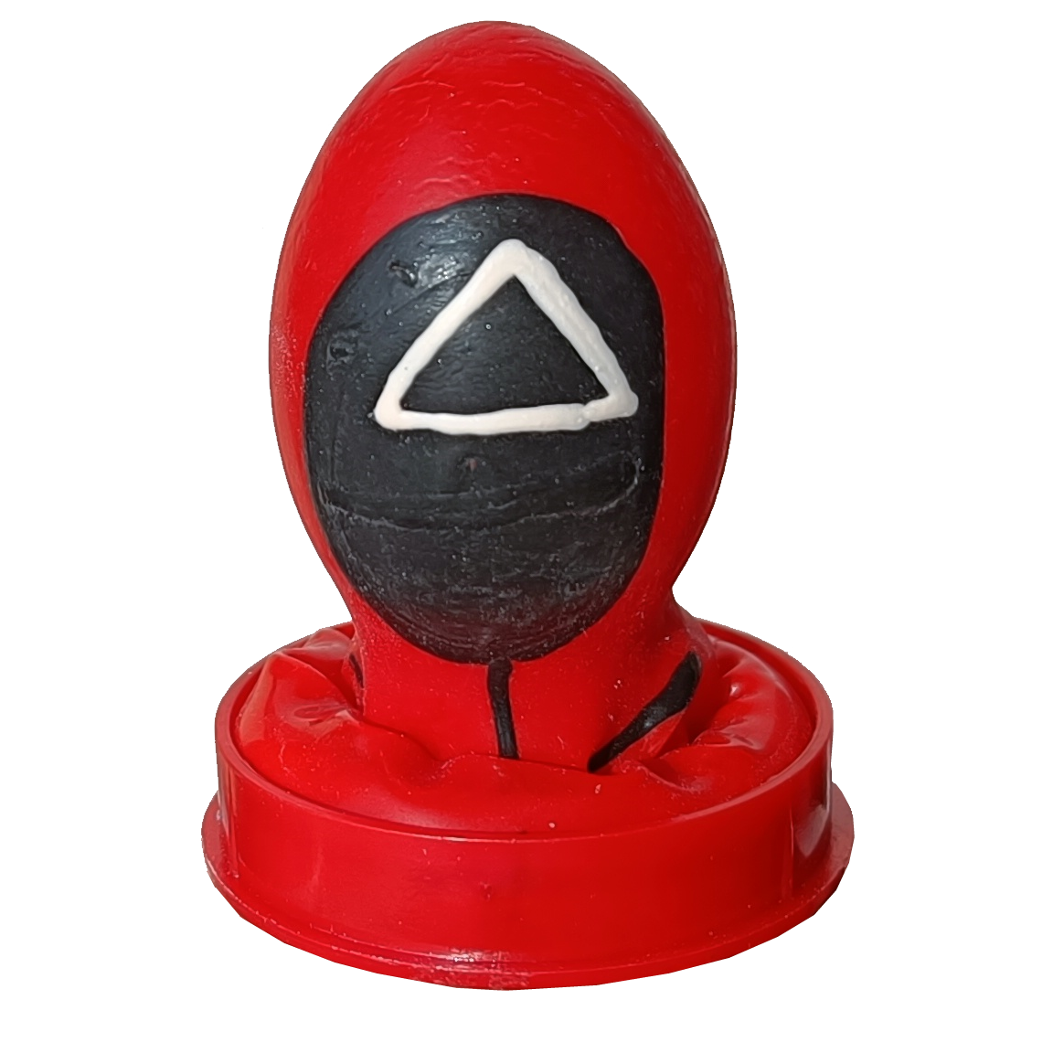 Novelty condom with figure «Squ* game» 1 piece, hand painted - with glowing effect