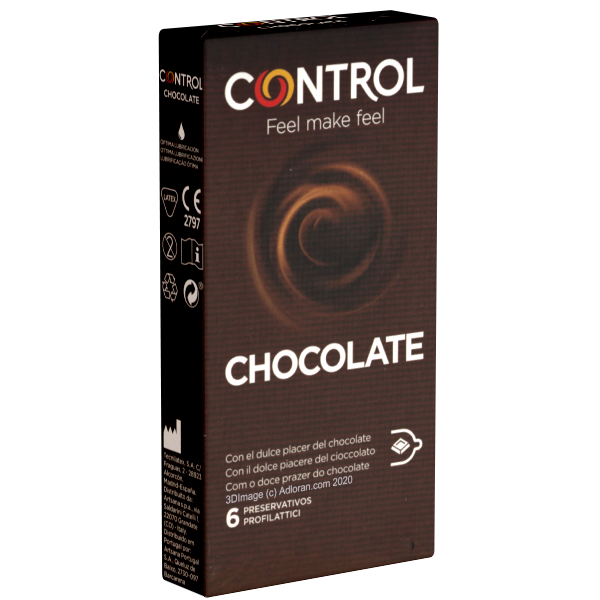 Control «Chocolate» 6 anatomical condoms with chocolate flavour