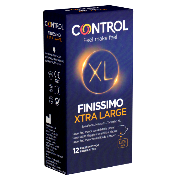 Control «Finissimo Xtra Large» 12 ultradünne XXL-Kondome für super sensitiven Safer Sex