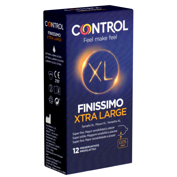 Control «Finissimo Xtra Large» 12 ultra thin XXL condoms for super sensitive safer sex