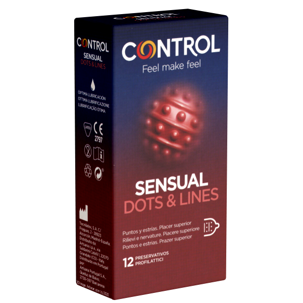 Control «SENSUAL Dots & Lines» 12 tiefgehend stimulierende Kondome