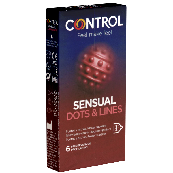 Control «SENSUAL Dots & Lines» 6 deeply stimulating condoms