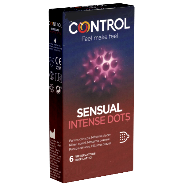 Control «SENSUAL Intense Dots» 6 condoms with spikes for maximum perceptibly stimulation