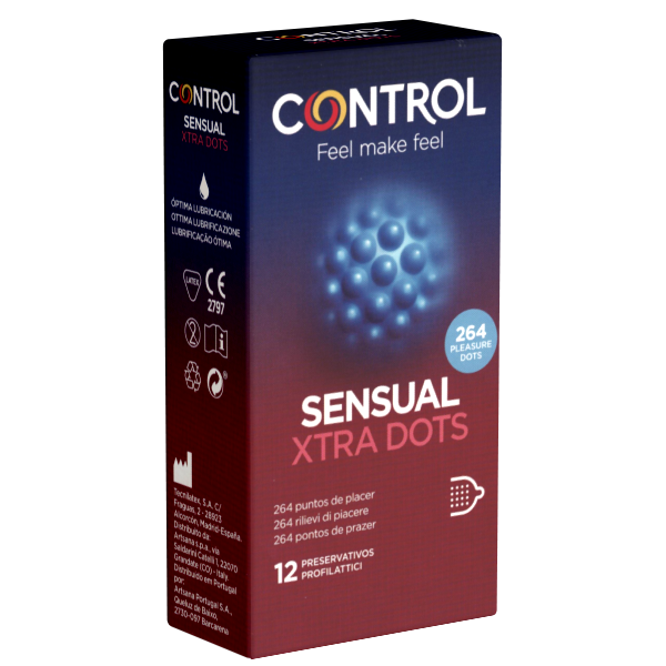 Control «SENSUAL Xtra Dots» 12 Kondome mit 264 Noppen für die Rundum-Stimulation