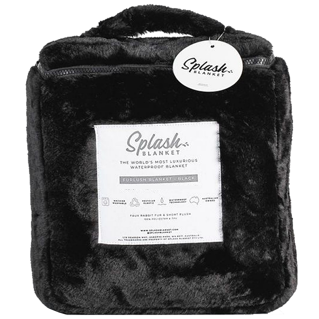 Splash Blanket «Furlush» Medium, schwarzes Bettlaken für feuchte Spiele
