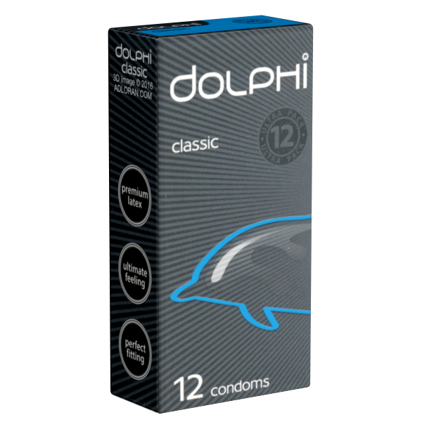 Dolphi «Classic» 12 sensitive condoms for reliable safety