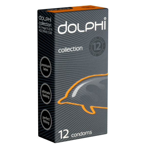 Dolphi «Collection» 12 condoms for exciting sexual experiences (3 different types)