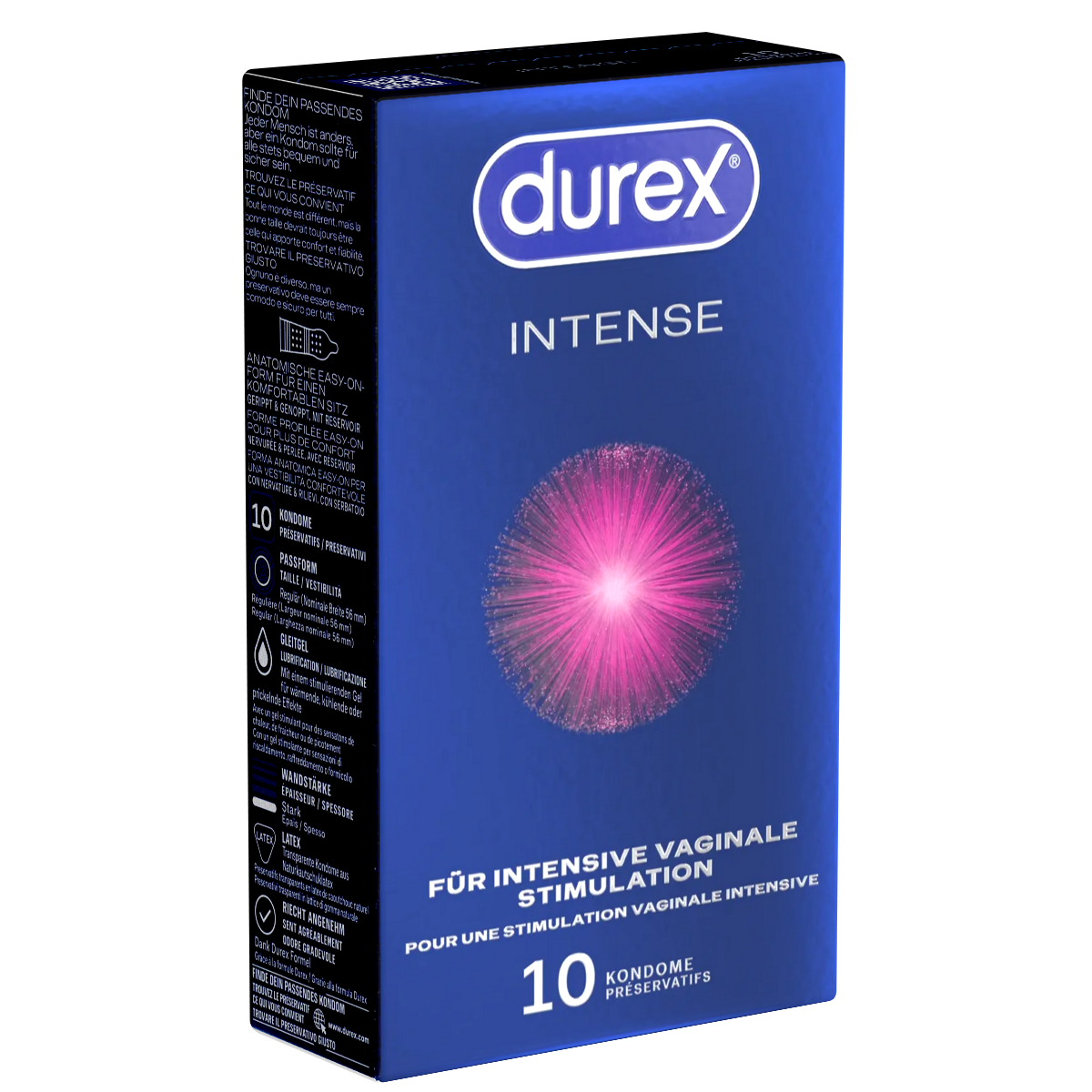 Durex «Intense» 10 stimulierende Markenkondome für einen gemeinsamen Höhepunkt