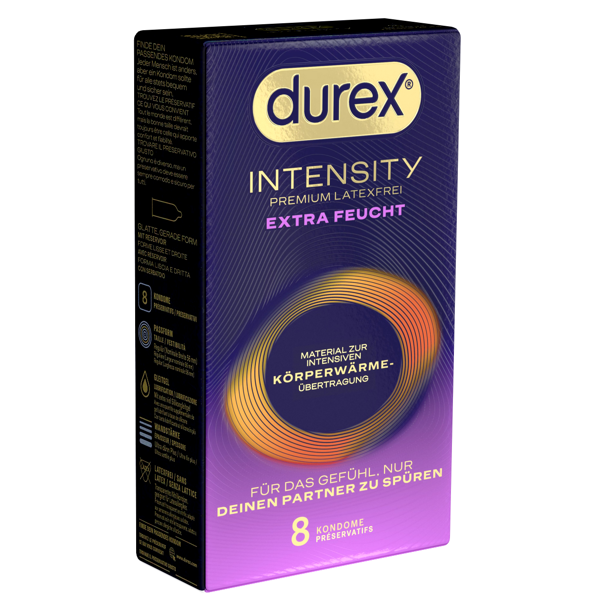 Durex «Intensity Extra Feucht» 8 ultradünne, stark befeuchtete latexfreie Markenkondome