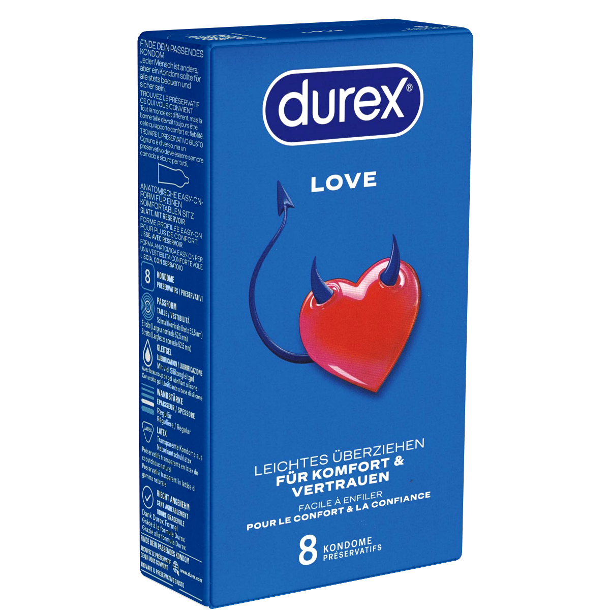 Durex «Love» 8 freche Markenkondome für Moments in Love